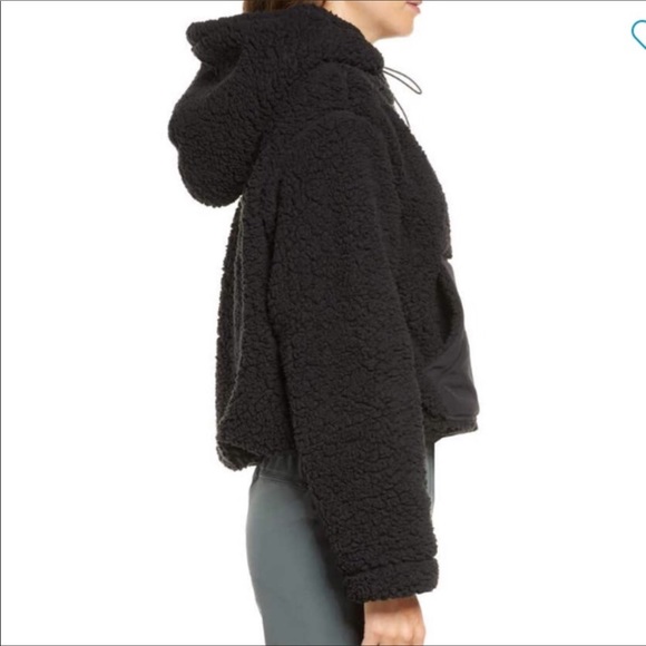 Zella Cassie Faux Shearling Hoodie Jacky Coat M - Picture 4 of 9